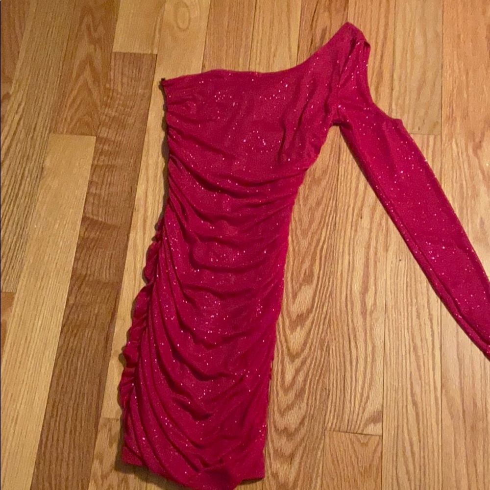 Sparkly pink formal dress